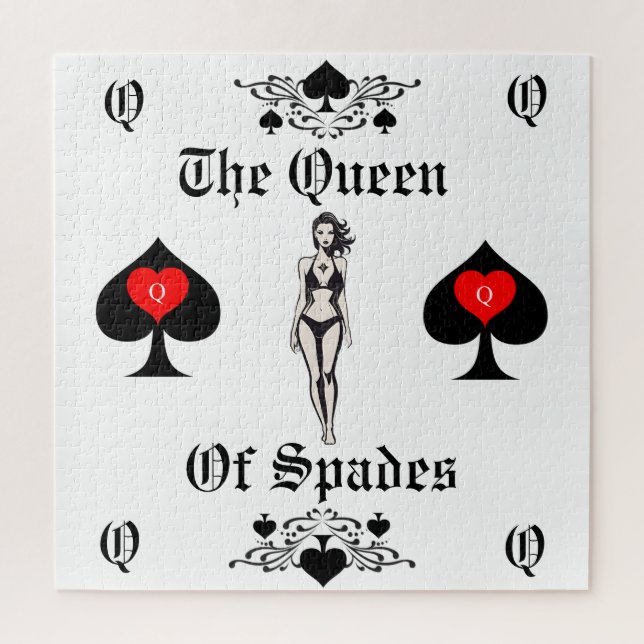 Queen of Spades Tarot Card Thunder_Cove Puzzle (Vertikal)