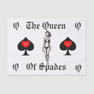 Queen of Spades Tarot Card Thunder_Cove Seidenpapier