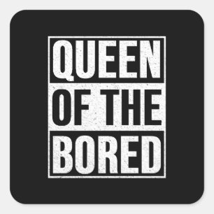Queen of the Bored - American Gods Quadratischer Aufkleber