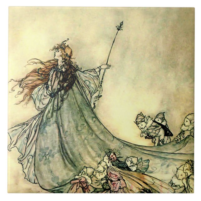 "Queen of the Fairies" von Arthur Rackham Fliese (Vorderseite)