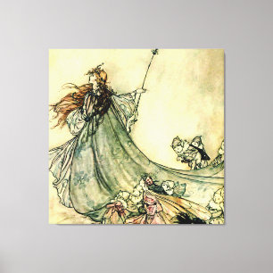 "Queen of the Fairies" von Arthur Rackham Leinwanddruck