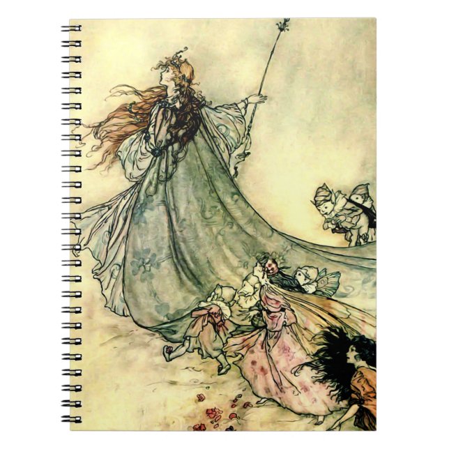 "Queen of the Fairies" von Arthur Rackham Notizblock (Vorderseite)