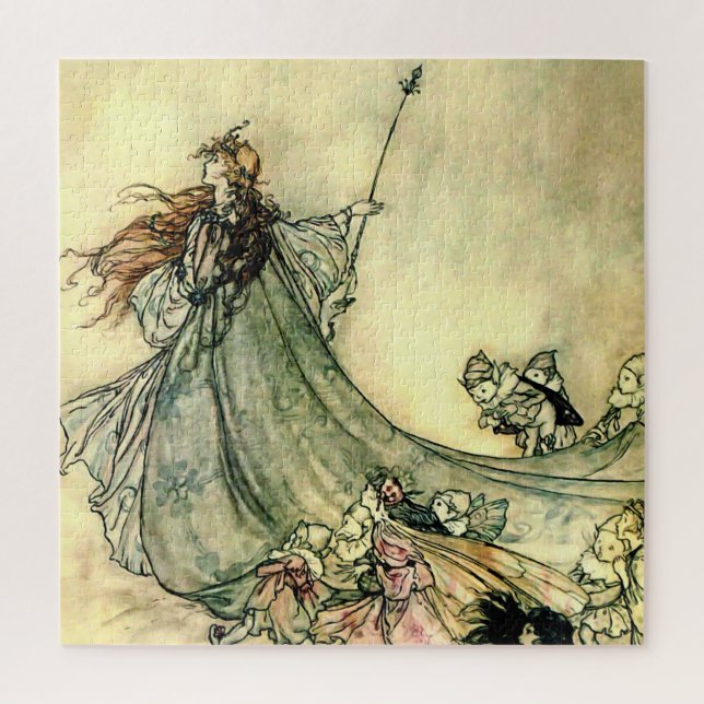 "Queen of the Fairies" von Arthur Rackham Puzzle (Vertikal)