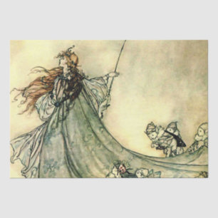 "Queen of the Fairies" von Arthur Rackham Seidenpapier