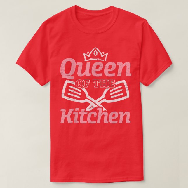 Queen Of The Kitchen Cooking Master Chef Hat Cook  T-Shirt (Design vorne)