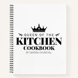 Queen of The Kitchen Kochbook Rezept Personalisier Notizbuch
