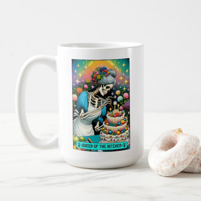 Queen of the Kitchen Tarot Card Tasse (Mit Donut)