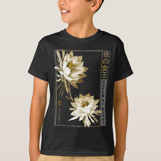 Queen Of The Night Moonflower Ephyllum Japanese Fl T-Shirt (Vorderseite)