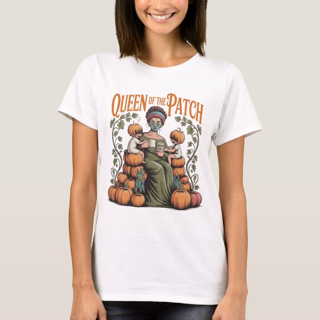 Queen of the Patch Mom T-Shirt Fall Pumpkin (Vorderseite)