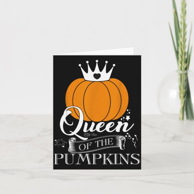Queen Of The Pumpkins Halloween  Karte (Vorderseite)