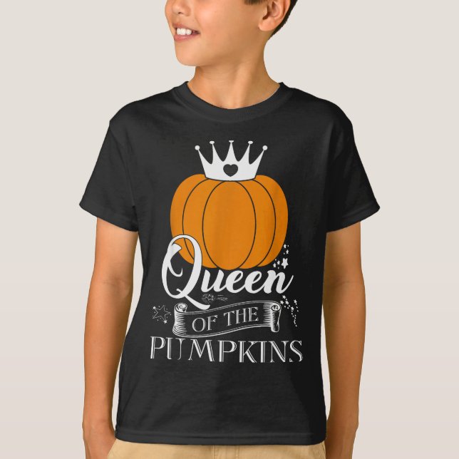 Queen Of The Pumpkins Halloween  T-Shirt (Vorderseite)