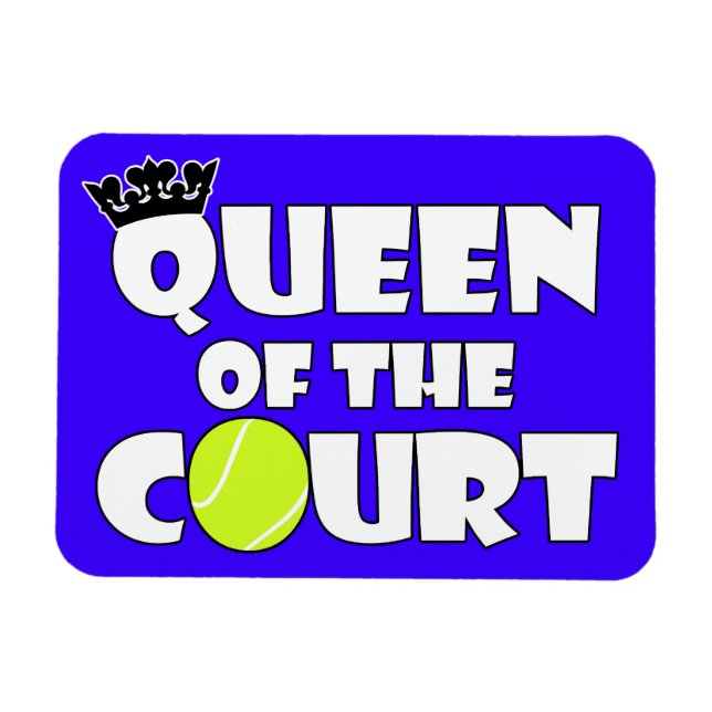 Queen of the Tennis Court Niedliches Farbmagazin Magnet (Horizontal)