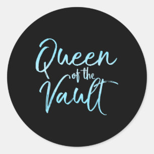 Queen Of The Vault-Shirt Süßes Turn-Geschenk Turne Runder Aufkleber
