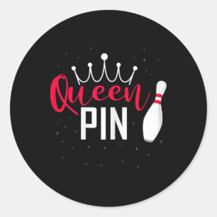 Queen Pin Hemd Bowler Bowling Liga Für Bowling Runder Aufkleber