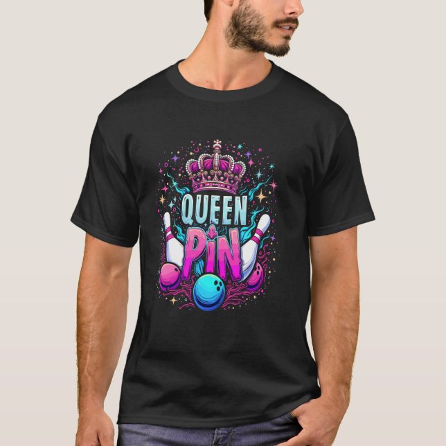 Queen Pin Shirt Bowler Bowling League For Bowling  (Vorderseite)
