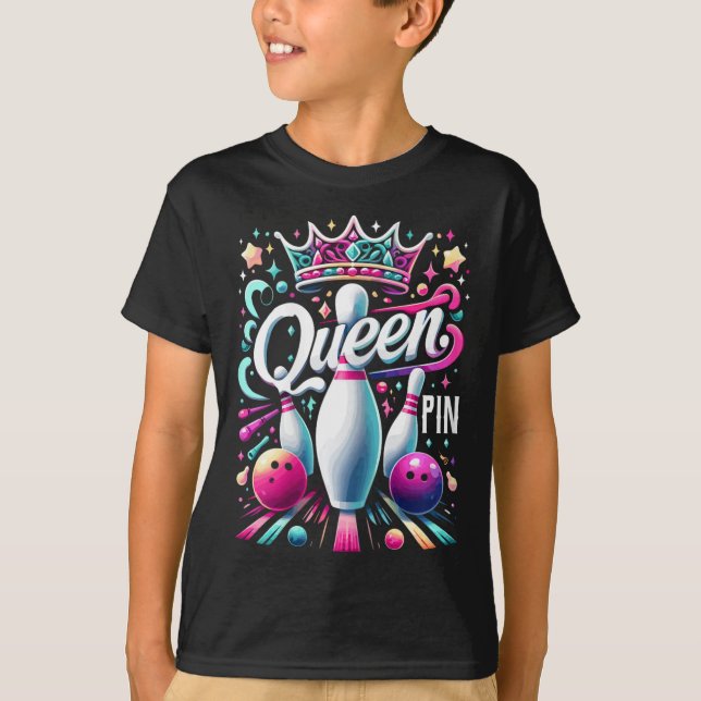 Queen Pin Shirt Bowler Bowling League For Bowling  (Vorderseite)