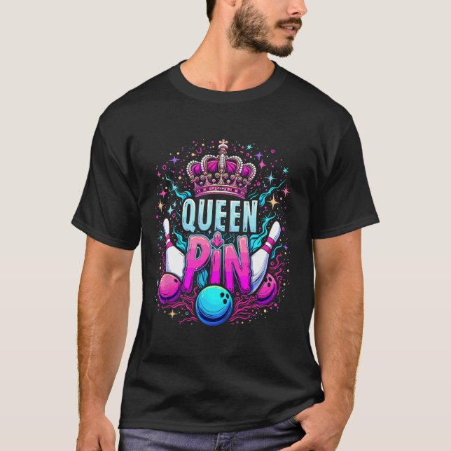 Queen Pin Shirt Bowler Bowling League For Bowling  (Vorderseite)