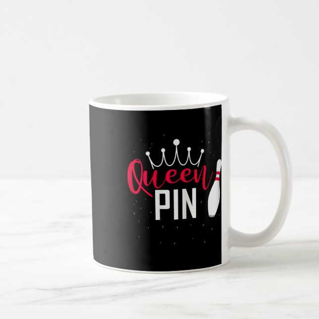 Queen Pin Shirt Bowler Bowling League For Bowling  Kaffeetasse (Rechts)