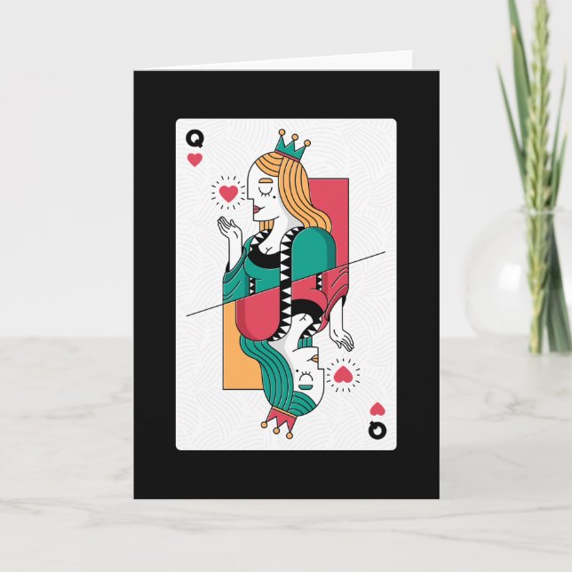 Queen Poker Karte (Vorderseite)