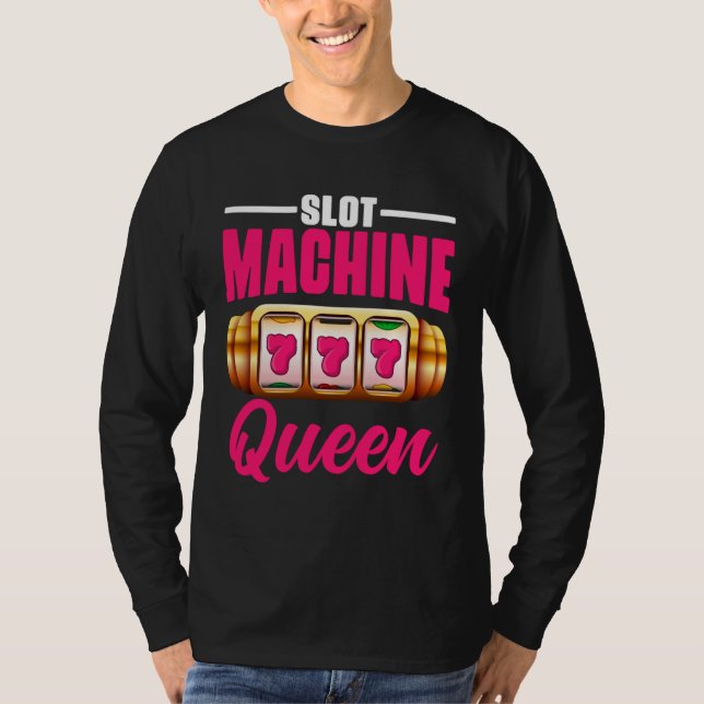 Queen Poker Player Casino Gambling Poker Cards Gam T-Shirt (Vorderseite)