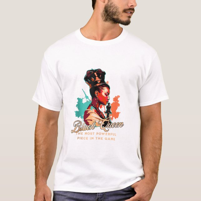 Queen Powerful Black T-Shirt (Vorderseite)