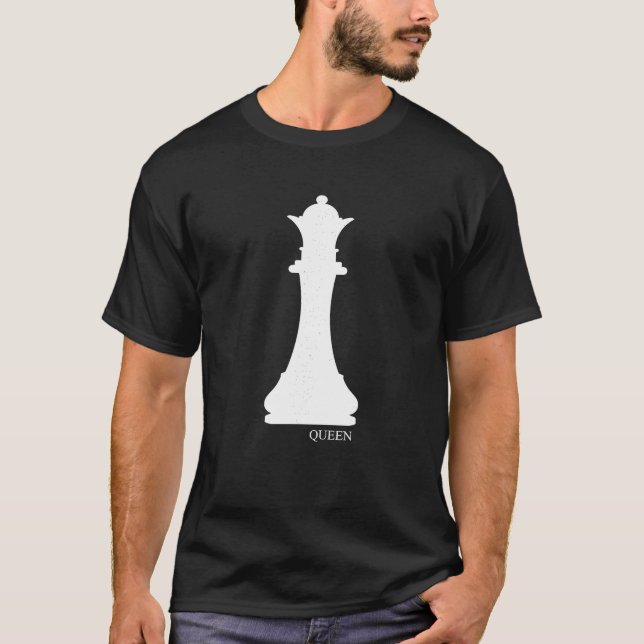 Queen Schach Piece Halloween Kostümklub T-Shirt (Vorderseite)