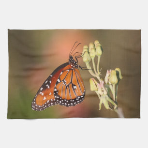 Queen-Schmetterling auf einem Ast Küchentuch