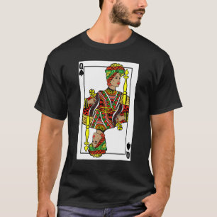 Queen Spades African American Card Black History m T-Shirt