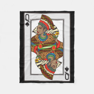 Queen Spades African American Card Halloween-Gesch Fleecedecke