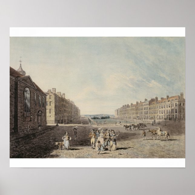 Queen Square, London, 1786 (w/c und Pen und Tinte  Poster (Vorne)