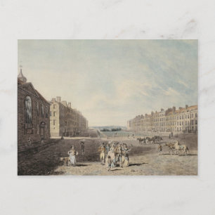 Queen Square, London, 1786 (w/c und Pen und Tinte  Postkarte