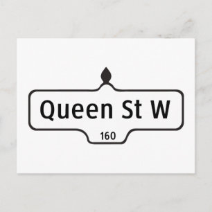 Queen Street West, Toronto Street Sign Postkarte