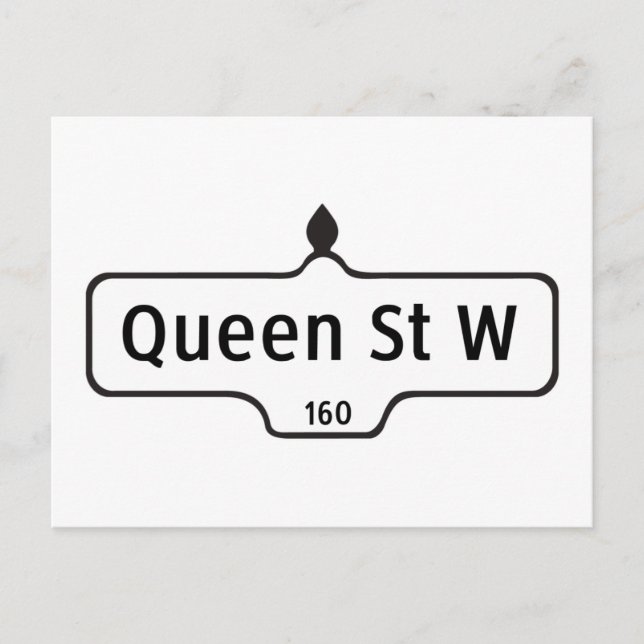 Queen Street West, Toronto Street Sign Postkarte (Vorderseite)