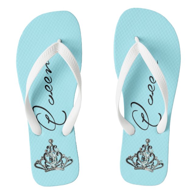 "QUEEN" TIARA Flip Flops (Fußbett)