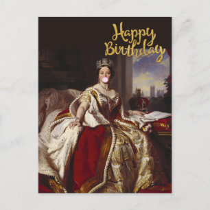 QUEEN VICTORIA BLUTET EIN PINKBUBBEL GUM POSTKARTE