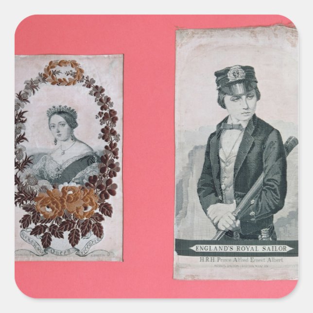 Queen Victoria und Prince Albert Lesezeichen Quadratischer Aufkleber (Vorderseite)