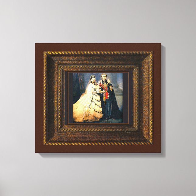 Queen Victoria Wedding Portrait Canvas Print Leinwanddruck (Vorderseite)