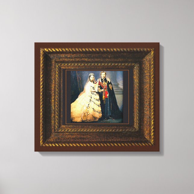 Queen Victoria Wedding Portrait Canvas Print Leinwanddruck (Vorderseite)