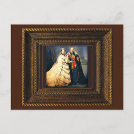 Queen Victoria Wedding Portrait Print Postcard Postkarte