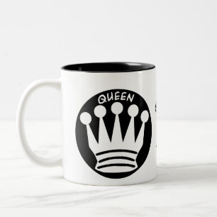 Queen Vs King Schach Piece Tasse