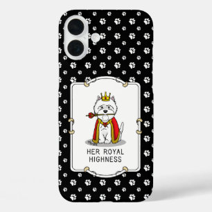 Queen Westie Dog West Highland White Terrier iPhone 16 Plus Hülle