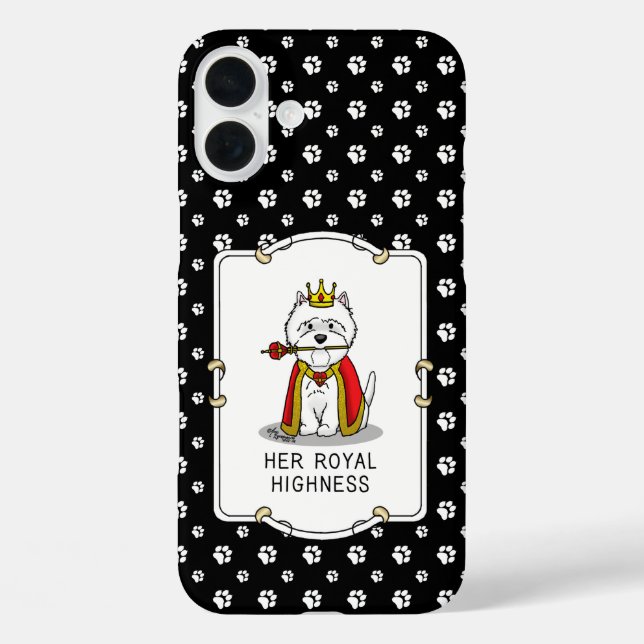 Queen Westie Dog West Highland White Terrier Case-Mate iPhone Hülle (Rückseite)