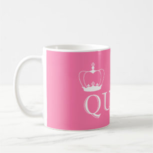 Queen White Crown - anpassbare Hintergrundfarbe Tasse
