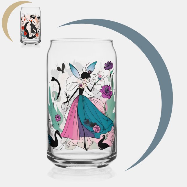 QueenB der Stäbe Dosenglas (QueenB of Wands Can Glass ~Front & Back~)