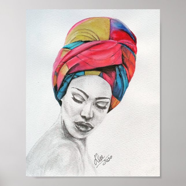 QUEENCONFIDENCE Premium Leinwand Gloss Poster (8x1 (Vorne)