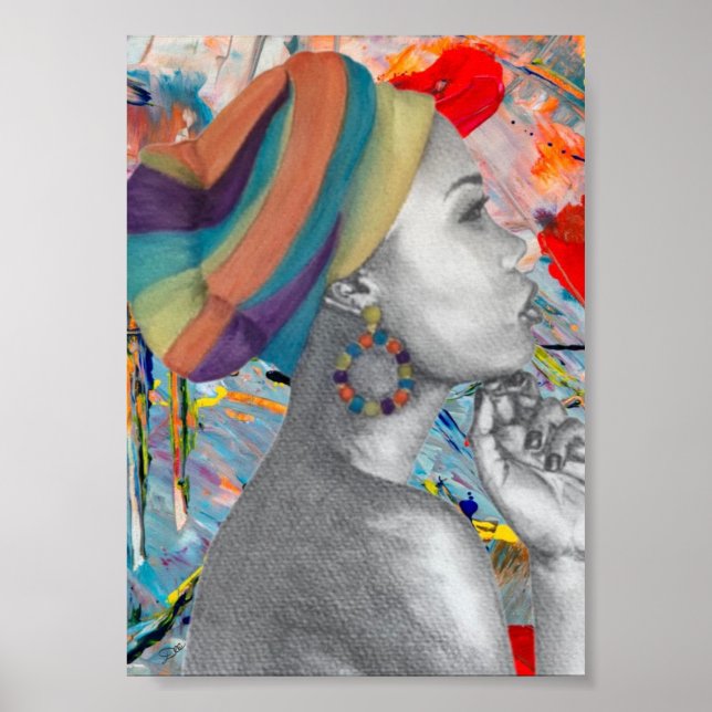 QUEENCONFIDENCE Premium Leinwand Matte Poster (12x (Vorne)