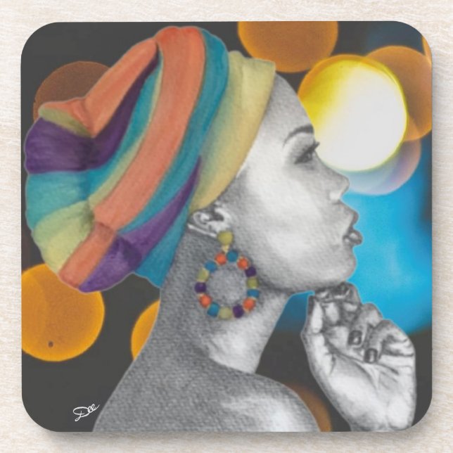 QUEENCONFIDENCE - Untersetzer aus hartem Kunststof (Vorderseite)