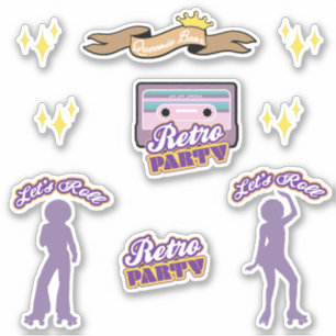 QUEENIE BEAR RETRO PARTY STICKER COLLECTION 11