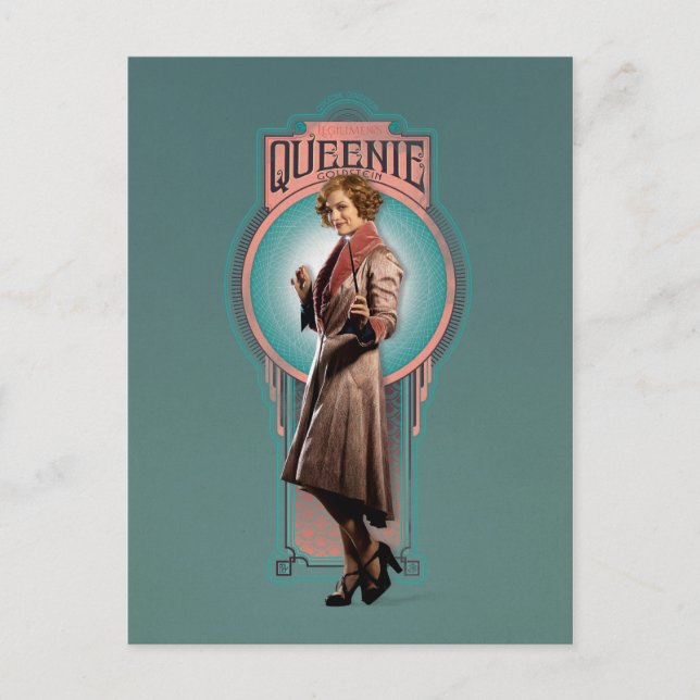 QUEENIE GOLDSTEIN™ Art-Deco-Panel Postkarte (Vorderseite)