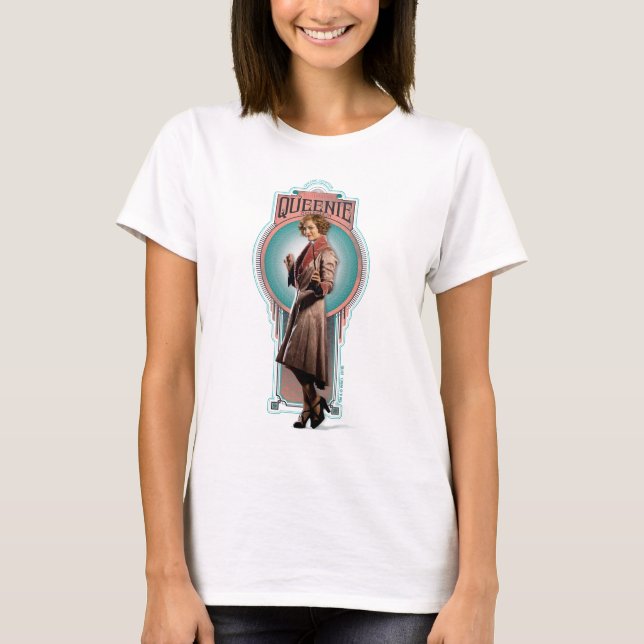 QUEENIE GOLDSTEIN™ Art-Deco-Panel T-Shirt (Vorderseite)